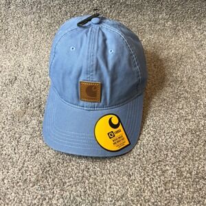 Carhartt Canvas Cap Womens Blue Force Adjustable Dad Hat logo workwear outdoor